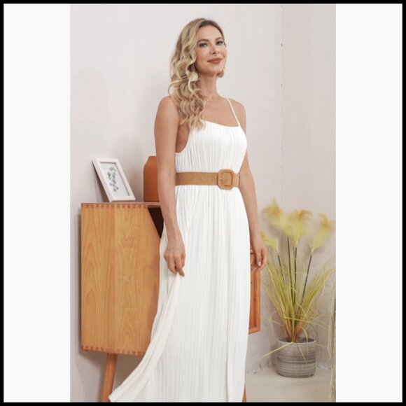 Straw Woven Elastic Stretch Waist Belt Braided Boho Dress Belts main image 4